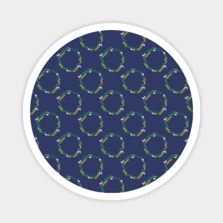 Christmas wreath pattern Magnet